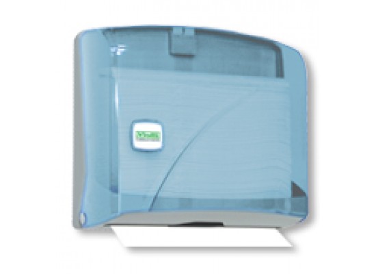 Dispenser ( Z Katlama) Havlu Kağıt Aparatı (Makinesi) Mavi (Transpaan) 
