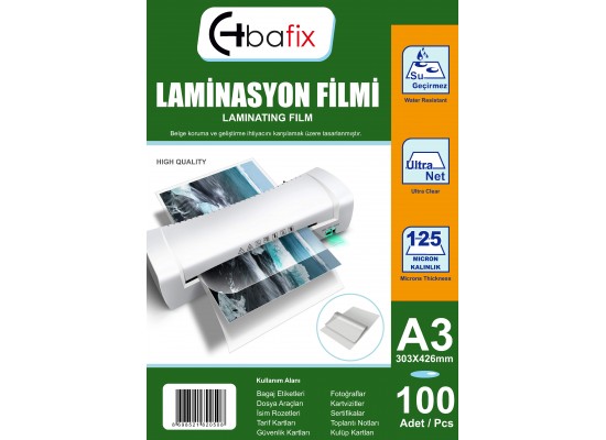 Laminasyon Filmi A3 125 MIC