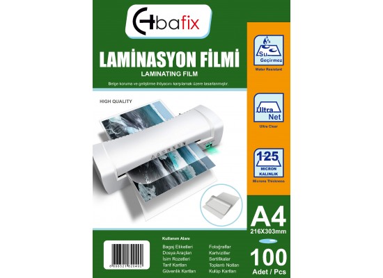 Laminasyon Filmi A4 125 Mıcron