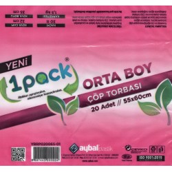 Çöp Poşeti Orta Boy 55x60 Mavi-Siyah